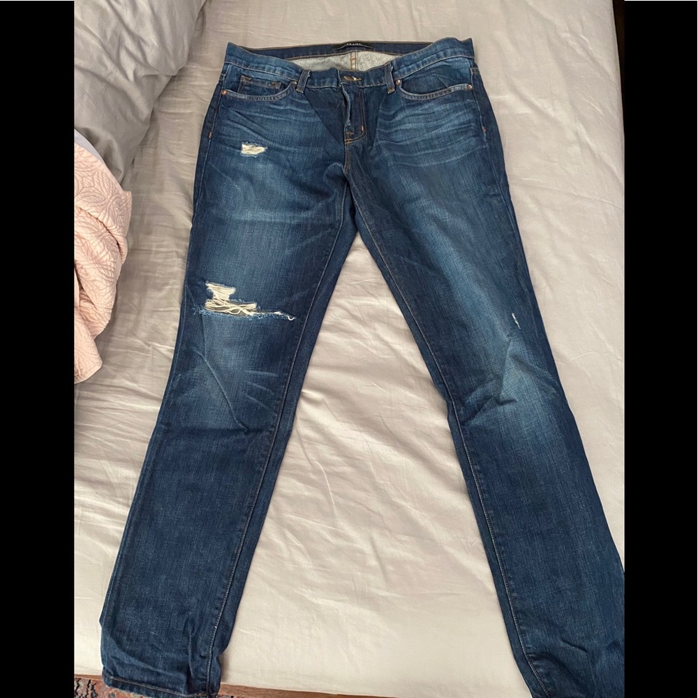 J Brand distressed girlfriend jeans